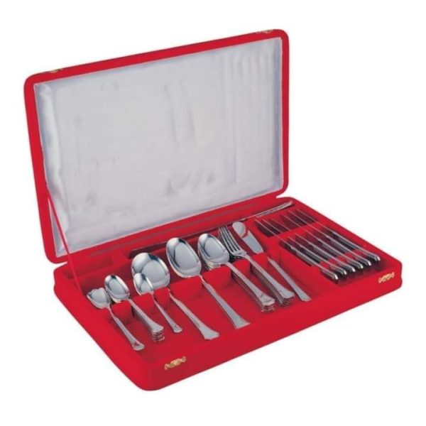 34 PC's Cutlery Set With Wood Box