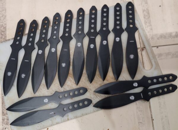 15 PCs Lot Throwing Knives 9" Blade With Powder Coating