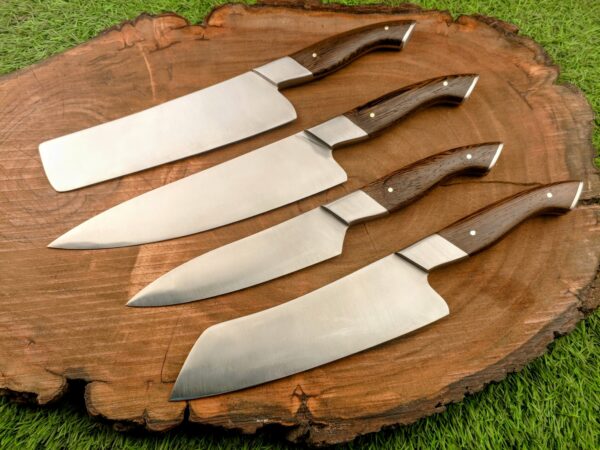 Custom HandMade J2 Steel 4 Pcs Kitchen Knife Set